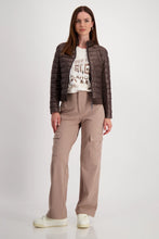 Load image into Gallery viewer, Monari Quilted Jacket with Neoprene Collar 808525 - Espresso