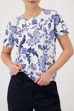 Load image into Gallery viewer, Monari All Over Floral Tee 410666 - Marine