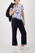 Load image into Gallery viewer, Monari All Over Floral Tee 410666 - Marine
