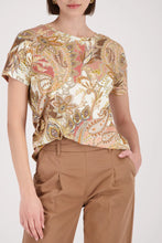 Load image into Gallery viewer, Monari All Over Paisley Tee 410571 - Mocca