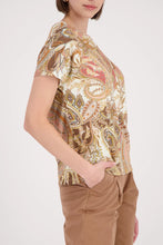 Load image into Gallery viewer, Monari All Over Paisley Tee 410571 - Mocca