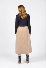 Load image into Gallery viewer, Vassalli A Line Pull On Cord Skirt 7060M - Oat