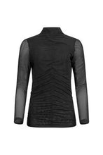 Load image into Gallery viewer, Loobie's Story Aston Ruched Top LS2932PL - Black