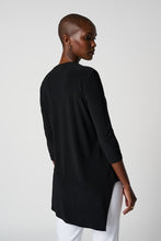 Load image into Gallery viewer, Joseph Ribkoff Asymmetric Tunic Top 161066NOS - Black