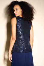 Load image into Gallery viewer, Joseph Ribkoff Sleeveless Sequin Top - Midnight Blue