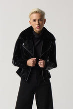 Load image into Gallery viewer, Joseph Ribkoff Faux Leather Moto Jacket 233928