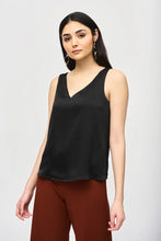 Load image into Gallery viewer, Joseph Ribkoff Satin Straight Cami Top - Black