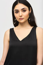 Load image into Gallery viewer, Joseph Ribkoff Satin Straight Cami Top - Black