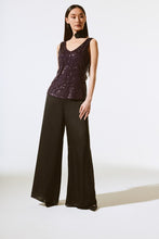 Load image into Gallery viewer, Joseph Ribkoff Sequined Top - Black Currant