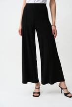 Load image into Gallery viewer, Joseph Ribkoff Silky Knit Pull-On Wide Leg Pants 251017 - Black