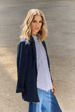 Load image into Gallery viewer, Joseph Ribkoff Seersucker Blazer - Midnight Blue