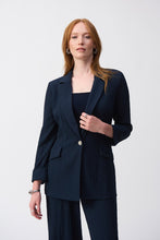 Load image into Gallery viewer, Joseph Ribkoff Seersucker Blazer - Midnight Blue