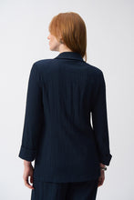 Load image into Gallery viewer, Joseph Ribkoff Seersucker Blazer - Midnight Blue