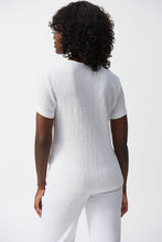 Load image into Gallery viewer, Joseph Ribkoff Puckered Knit Fitted Top 251167 - Vanilla