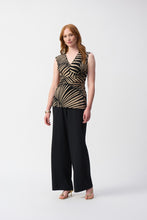 Load image into Gallery viewer, Joseph Ribkoff Textured Wide Leg Pant - Black