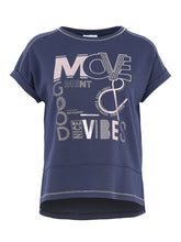 Load image into Gallery viewer, Dolcezza Good Vibes Top 25180N - Navy