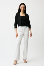 Load image into Gallery viewer, Joseph Ribkoff Knit Cover Up with Pearl Ornament - Black