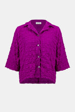 Load image into Gallery viewer, Joseph Ribkoff Bubble Jacquard Boxy Blouse 252000- Purple Orchid