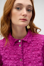 Load image into Gallery viewer, Joseph Ribkoff Bubble Jacquard Boxy Blouse 252000- Purple Orchid