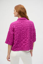 Load image into Gallery viewer, Joseph Ribkoff Bubble Jacquard Boxy Blouse 252000- Purple Orchid