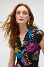 Load image into Gallery viewer, Joseph Ribkoff Silky Knit Tropical Print Sheath Dress 252096