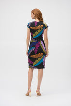 Load image into Gallery viewer, Joseph Ribkoff Silky Knit Tropical Print Sheath Dress 252096