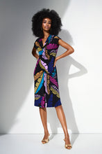 Load image into Gallery viewer, Joseph Ribkoff Silky Knit Tropical Print Sheath Dress 252096
