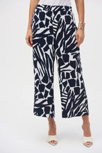 Load image into Gallery viewer, Joseph Ribkoff Abstract Culotte Pant 252145 - Vanilla/Midnight Blue
