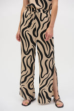 Load image into Gallery viewer, Joseph Ribkoff Abstract Wide Leg Pant 252178 - Beige/Black
