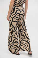 Load image into Gallery viewer, Joseph Ribkoff Abstract Wide Leg Pant 252178 - Beige/Black