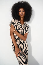 Load image into Gallery viewer, Joseph Ribkoff Abstract Cowl Neck Top 252212 - Beige Black