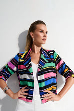Load image into Gallery viewer, Joseph Ribkoff Gauze Print Stripe Print Boxy Blazer 252215