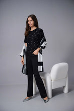 Load image into Gallery viewer, Joseph Ribkoff Silky Knit Embellished Top 253203 - Black