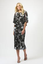 Load image into Gallery viewer, Joseph Ribkoff Sequin Embroidered Floral Print Pencil Skirt 254182