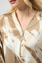 Load image into Gallery viewer, Joseph Ribkoff Satin Abstract Tunic 254193 - Beige Off White