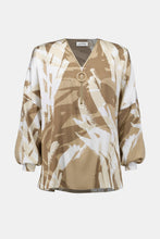 Load image into Gallery viewer, Joseph Ribkoff Satin Abstract Tunic 254193 - Beige Off White