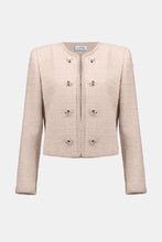 Load image into Gallery viewer, Joseph Ribkoff Boucle Collarless Jacket 254903 - Rose