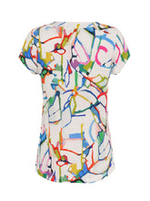 Load image into Gallery viewer, Dolcezza Seersucker Printed V Neck Top 25641
