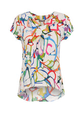 Load image into Gallery viewer, Dolcezza Seersucker Printed V Neck Top 25641