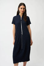 Load image into Gallery viewer, Joseph Ribkoff Textured Knit Cocoon Dress 261064 - Navy