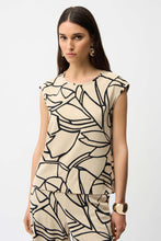 Load image into Gallery viewer, Joseph Ribkoff Abstract Top 261125 - Beige Black