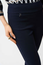 Load image into Gallery viewer, Joseph Ribkoff Jacquard Straight Pull-On Pants 261148 - Midnight Blue