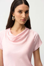 Load image into Gallery viewer, Joseph Ribkoff Satin Top With Cowl Neckline 261195 - Petal Pink
