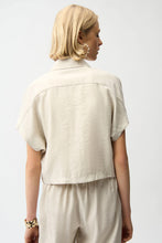 Load image into Gallery viewer, Joseph Ribkoff Recycled Textured Woven Boxy Jacket With Zipper Front 261237 - Moonstone