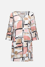 Load image into Gallery viewer, Joseph Ribkoff Abstract Print Trapeze Dress 261258 - Vanilla Multi