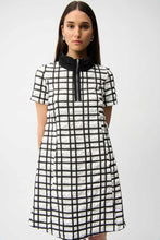 Load image into Gallery viewer, Joseph Ribkoff Bubble Jacquard Dress 261307 - Black White