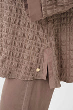 Load image into Gallery viewer, Joseph Ribkoff Bubble Jacquard & Memory Straight Top 263095 - Mink