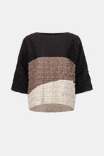 Load image into Gallery viewer, Joseph Ribkoff Bubble Jacquard Colour Block Boxy Tunic 263199