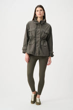 Load image into Gallery viewer, Joseph Ribkoff Mock Neck Embellished Jacket 263633 - Avocado