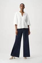 Load image into Gallery viewer, Joseph Ribkoff Textured Puff Sleeve V-Neck Top 264020 - Winter White